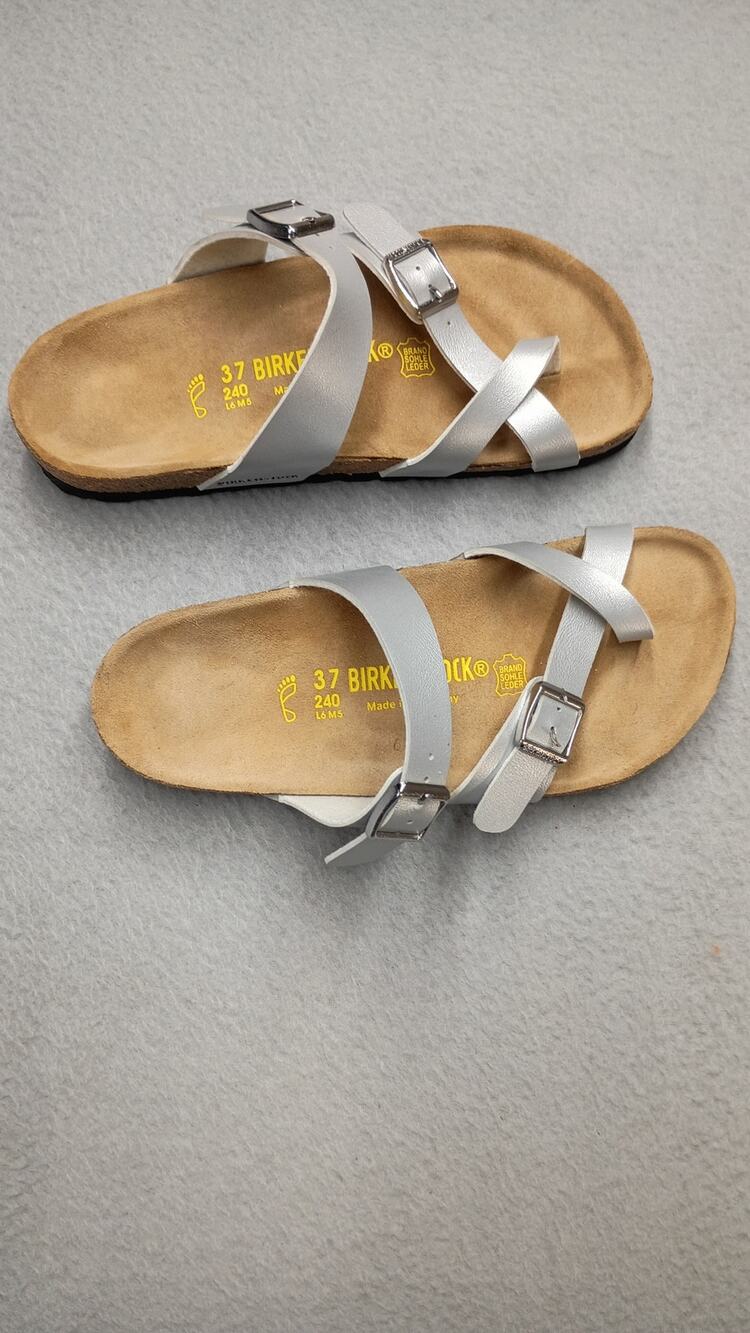 Birkenstock Mayari White BirkoFlor Sandals Womens EU 37 US 6 Comfort Slide coast